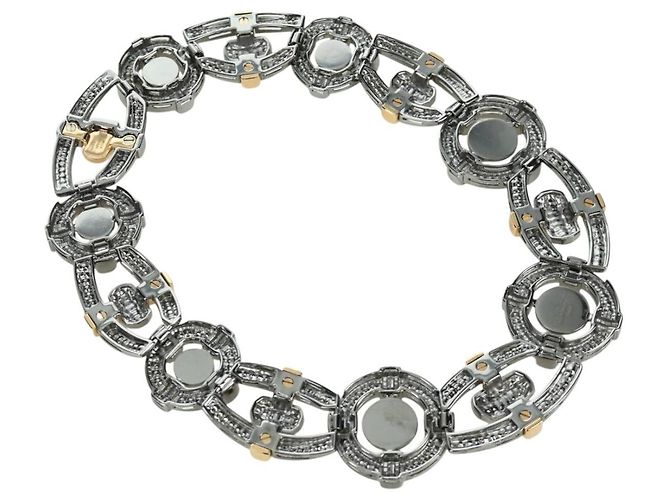Louis Vuitton COLLAR LV WINDSOR metal tono plateado MP2199 LV Auth LNZ615SM - vista 9