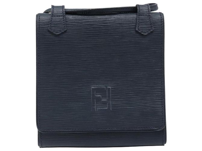 Borsa a Spalla FENDI in Pelle Nera Oro Auth LNZ677 Nero D'oro - vista 13