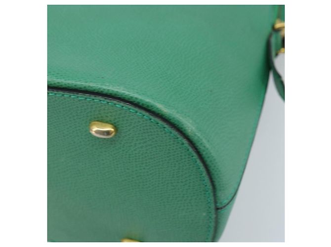 Céline Borsa a mano CELINE in pelle 2 in 1 verde oro Auth AMZ034A D'oro - vista 18