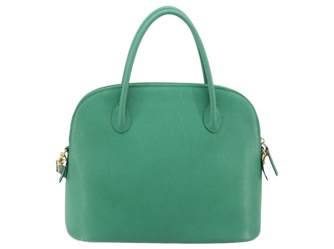 Céline Borsa a mano CELINE in pelle 2 in 1 verde oro Auth AMZ034A D'oro - vista 2