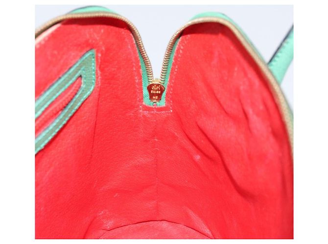 Céline Borsa a mano CELINE in pelle 2 in 1 verde oro Auth AMZ034A D'oro - vista 21