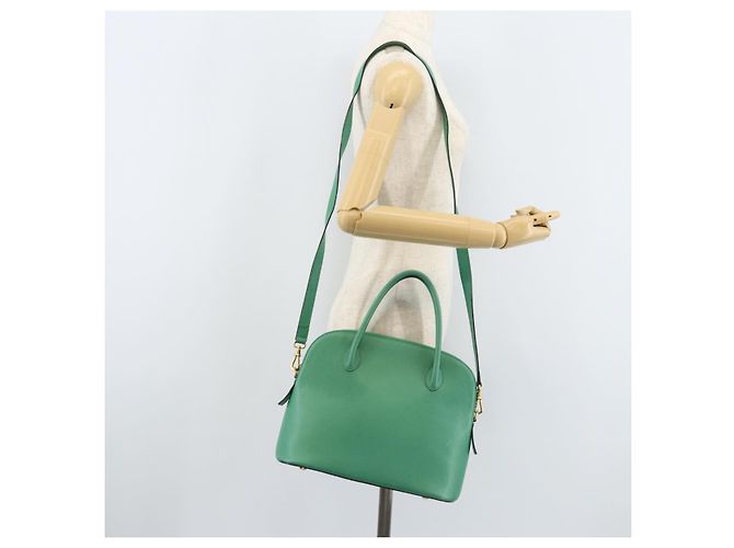 Céline Borsa a mano CELINE in pelle 2 in 1 verde oro Auth AMZ034A D'oro - vista 25