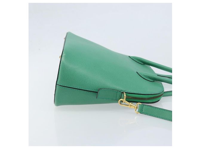 Céline Borsa a mano CELINE in pelle 2 in 1 verde oro Auth AMZ034A D'oro - vista 3