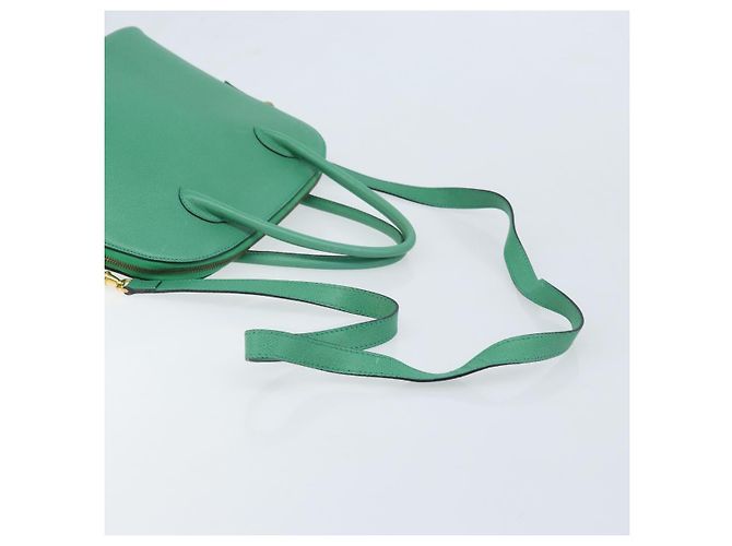 Céline Borsa a mano CELINE in pelle 2 in 1 verde oro Auth AMZ034A D'oro - vista 8