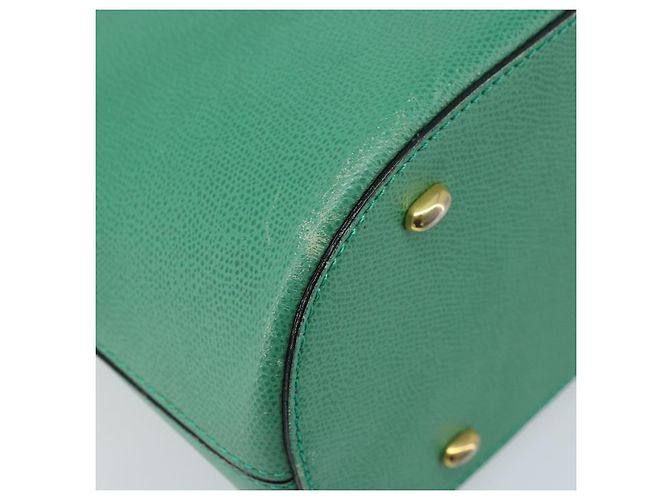 Céline Borsa a mano CELINE in pelle 2 in 1 verde oro Auth AMZ034A D'oro - vista 9