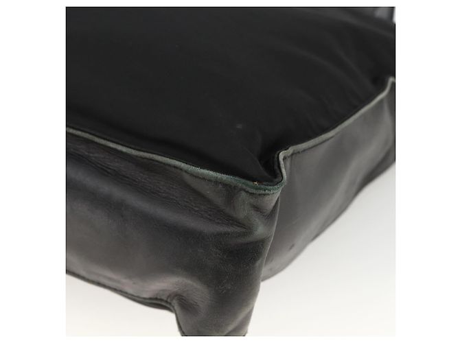 Borsa Tote Prada in nylon nero argento Auth BSZ009 - vista 16