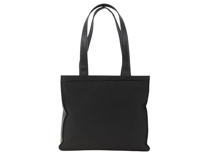 Borsa Tote Prada in nylon nero argento Auth BSZ009 - vista 2