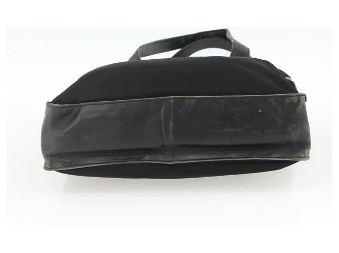Borsa Tote Prada in nylon nero argento Auth BSZ009 - vista 5
