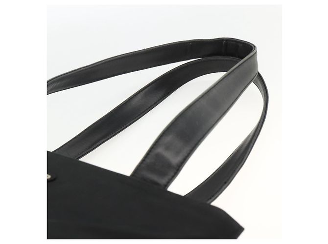 Borsa Tote Prada in nylon nero argento Auth BSZ009 - vista 8