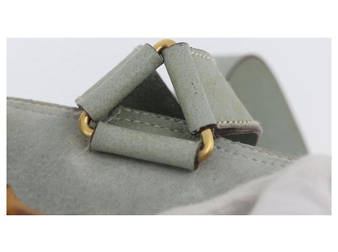 Bamboo Zaino in bambù GUCCI in suede blu chiaro oro 003 2058 0016 Auth LNZ552 D'oro - vista 15