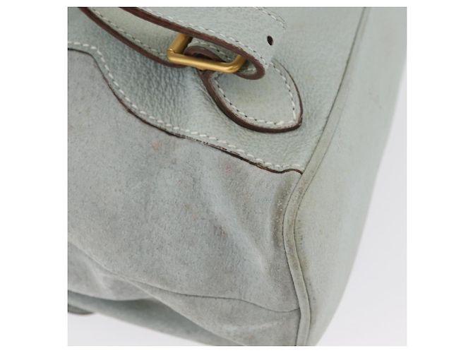 Bamboo Zaino in bambù GUCCI in suede blu chiaro oro 003 2058 0016 Auth LNZ552 D'oro - vista 18