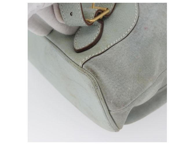 Bamboo Zaino in bambù GUCCI in suede blu chiaro oro 003 2058 0016 Auth LNZ552 D'oro - vista 19