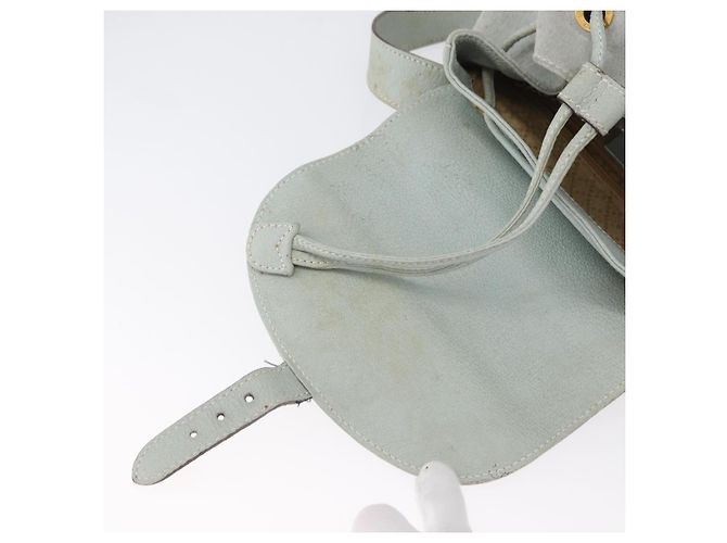 Bamboo Zaino in bambù GUCCI in suede blu chiaro oro 003 2058 0016 Auth LNZ552 D'oro - vista 23