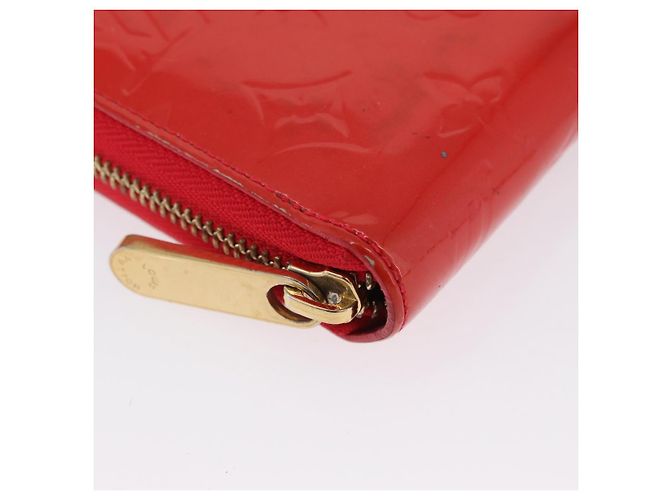 LOUIS VUITTON Cartera Zippy Vernis Rojo Grunadine M91732 LV Auth AMZ396 - vista 14
