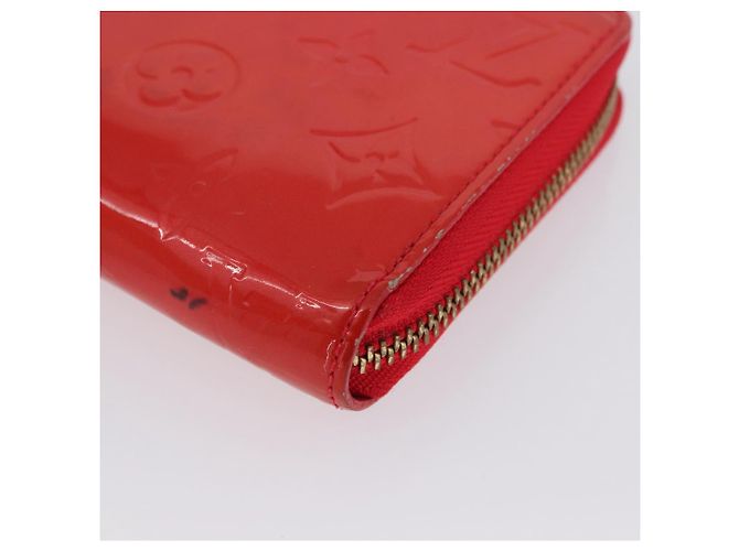 LOUIS VUITTON Cartera Zippy Vernis Rojo Grunadine M91732 LV Auth AMZ396 - vista 15