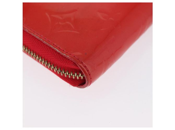 LOUIS VUITTON Cartera Zippy Vernis Rojo Grunadine M91732 LV Auth AMZ396 - vista 16