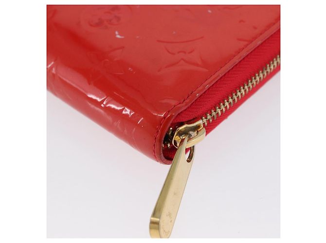 LOUIS VUITTON Cartera Zippy Vernis Rojo Grunadine M91732 LV Auth AMZ396 - vista 17