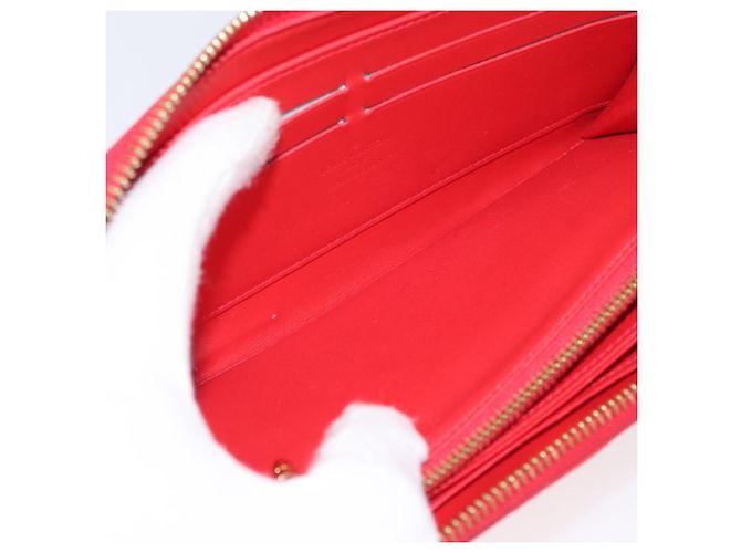 LOUIS VUITTON Cartera Zippy Vernis Rojo Grunadine M91732 LV Auth AMZ396 - vista 19