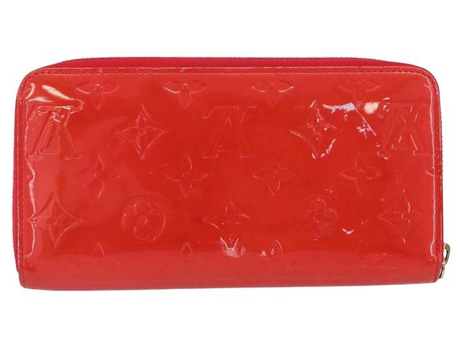 LOUIS VUITTON Cartera Zippy Vernis Rojo Grunadine M91732 LV Auth AMZ396 - vista 2