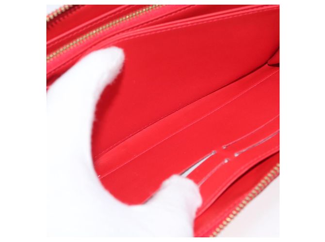 LOUIS VUITTON Cartera Zippy Vernis Rojo Grunadine M91732 LV Auth AMZ396 - vista 20