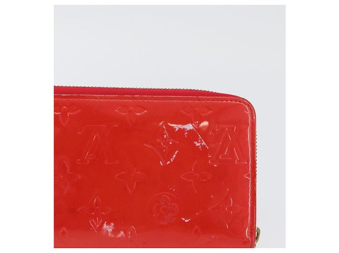 LOUIS VUITTON Cartera Zippy Vernis Rojo Grunadine M91732 LV Auth AMZ396 - vista 3