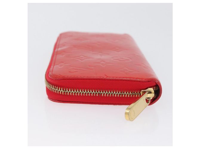 LOUIS VUITTON Cartera Zippy Vernis Rojo Grunadine M91732 LV Auth AMZ396 - vista 5