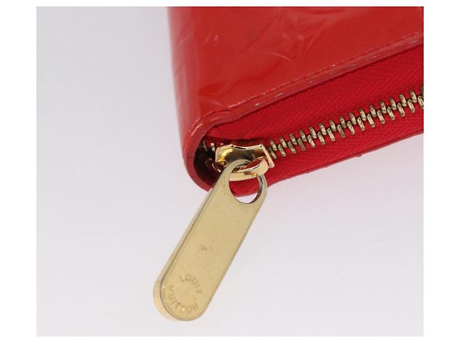 LOUIS VUITTON Cartera Zippy Vernis Rojo Grunadine M91732 LV Auth AMZ396 - vista 8