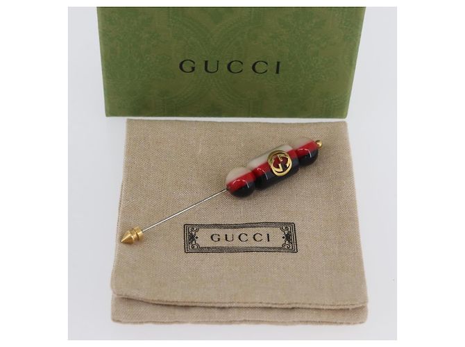 Spilla in metallo Interlocking Sherry di GUCCI multicolore Auth am11178A - vista 14