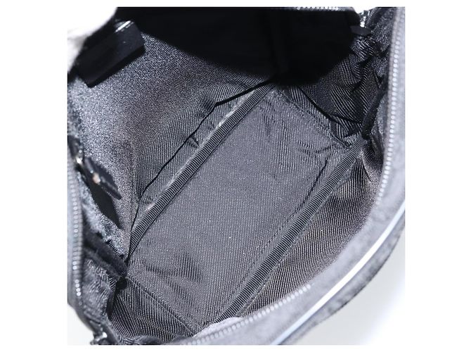 Borsa a Spalla GG Canvas Gucci Nera Argento 03136 Auth 173686 Nero - vista 11