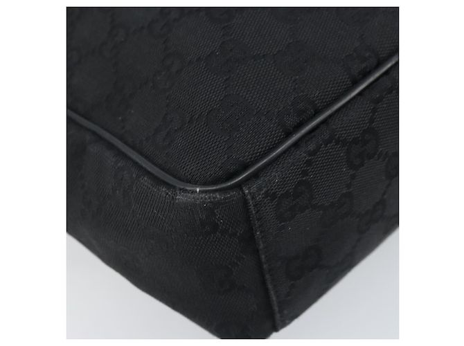 Borsa a Spalla GG Canvas Gucci Nera Argento 03136 Auth 173686 Nero - vista 14