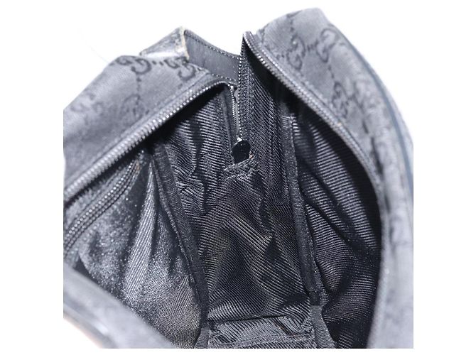 Borsa a Spalla GG Canvas Gucci Nera Argento 03136 Auth 173686 Nero - vista 18