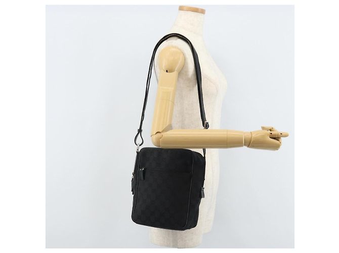 Borsa a Spalla GG Canvas Gucci Nera Argento 03136 Auth 173686 Nero - vista 24