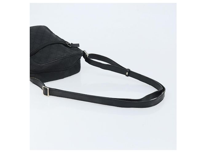 Borsa a Spalla GG Canvas Gucci Nera Argento 03136 Auth 173686 Nero - vista 7