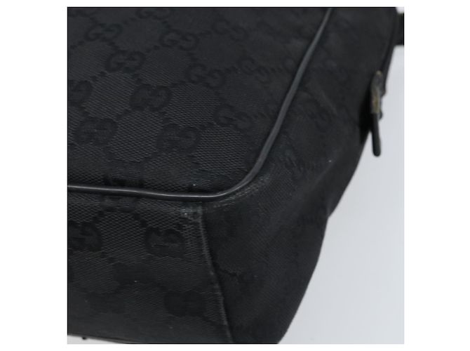 Borsa a Spalla GG Canvas Gucci Nera Argento 03136 Auth 173686 Nero - vista 9