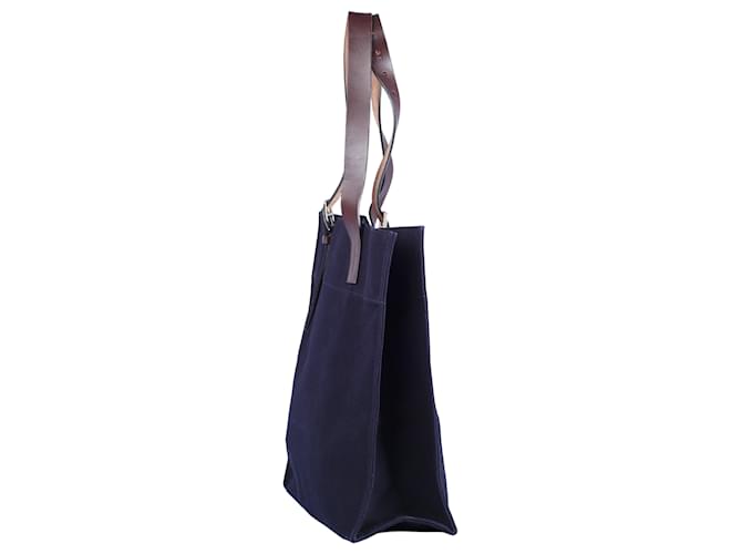 Trim Hermès Toile Etrivière Einkaufstasche Blau - Ansicht 2