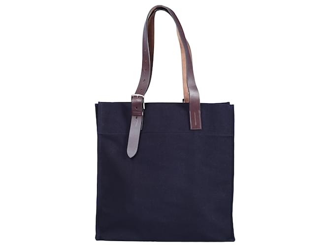 Trim Hermès Toile Etrivière Einkaufstasche Blau - Ansicht 3