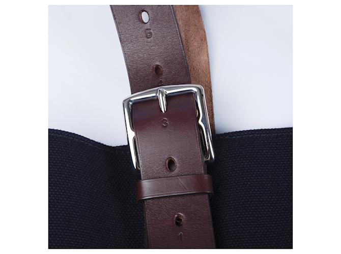 Trim Hermès Toile Etrivière Einkaufstasche Blau - Ansicht 6