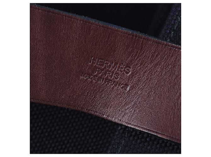 Trim Hermès Toile Etrivière Einkaufstasche Blau - Ansicht 9