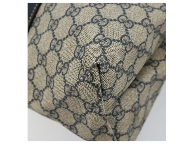 Gucci Borsa Tote GG Supreme in PVC Blu Navy Argento 223668 Auth 173902 - vista 15