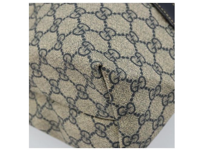 Gucci Borsa Tote GG Supreme in PVC Blu Navy Argento 223668 Auth 173902 - vista 16
