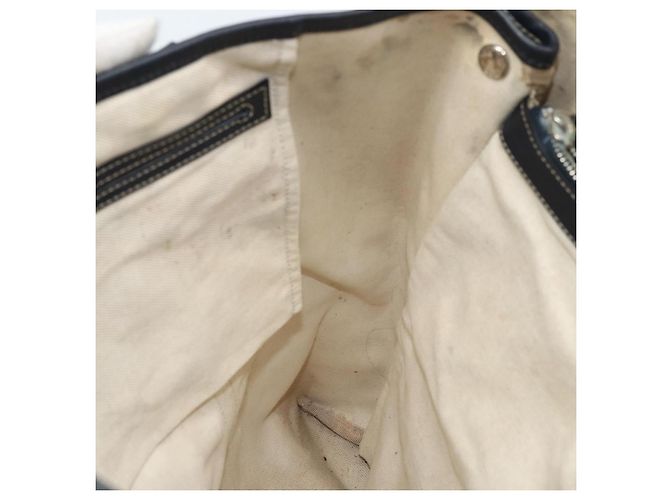 Gucci Borsa Tote GG Supreme in PVC Blu Navy Argento 223668 Auth 173902 - vista 22