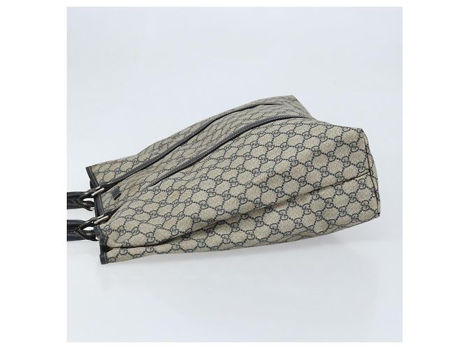 Gucci Borsa Tote GG Supreme in PVC Blu Navy Argento 223668 Auth 173902 - vista 4