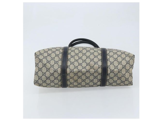 Gucci Borsa Tote GG Supreme in PVC Blu Navy Argento 223668 Auth 173902 - vista 5