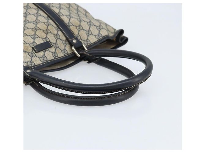 Gucci Borsa Tote GG Supreme in PVC Blu Navy Argento 223668 Auth 173902 - vista 7