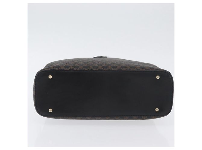 Céline Borsa a mano in tela Macadam CELINE in pelle PVC nera e oro Auth SW2171A Nero D'oro - vista 5