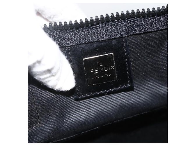 FENDI Hand Bag Canvas Black Silver Auth BA11699 Silvery - view 17