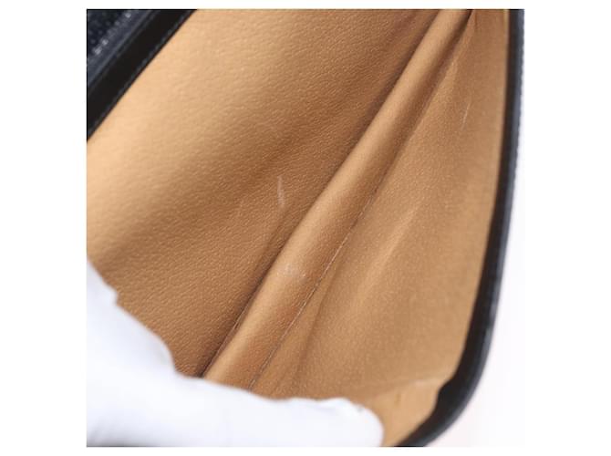 Céline Borsa a Spalla in Pelle Nera e Oro Auth LNZ656 Nero D'oro - vista 10