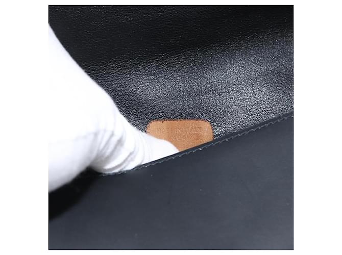 Céline Borsa a Spalla in Pelle Nera e Oro Auth LNZ656 Nero D'oro - vista 12