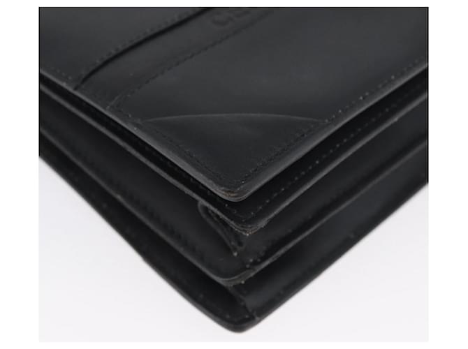 Céline Borsa a Spalla in Pelle Nera e Oro Auth LNZ656 Nero D'oro - vista 14