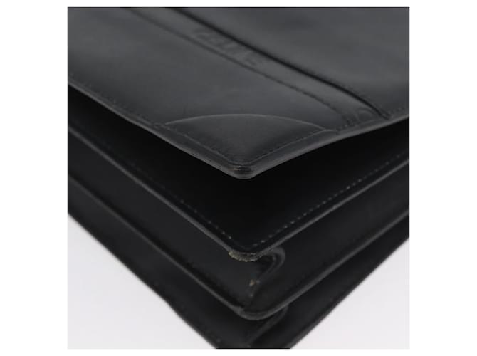 Céline Borsa a Spalla in Pelle Nera e Oro Auth LNZ656 Nero D'oro - vista 15